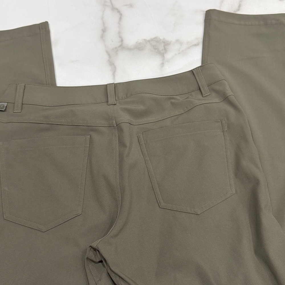 Lululemon Mens Work Office Career Pants ABC Pants Olive Green 30 x 33 - Picture 4 of 6